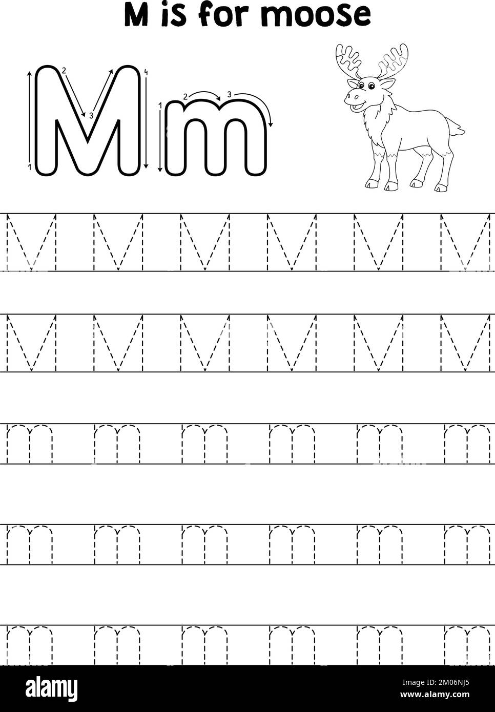 Tracing Letter M Hi res Stock Photography And Images Alamy