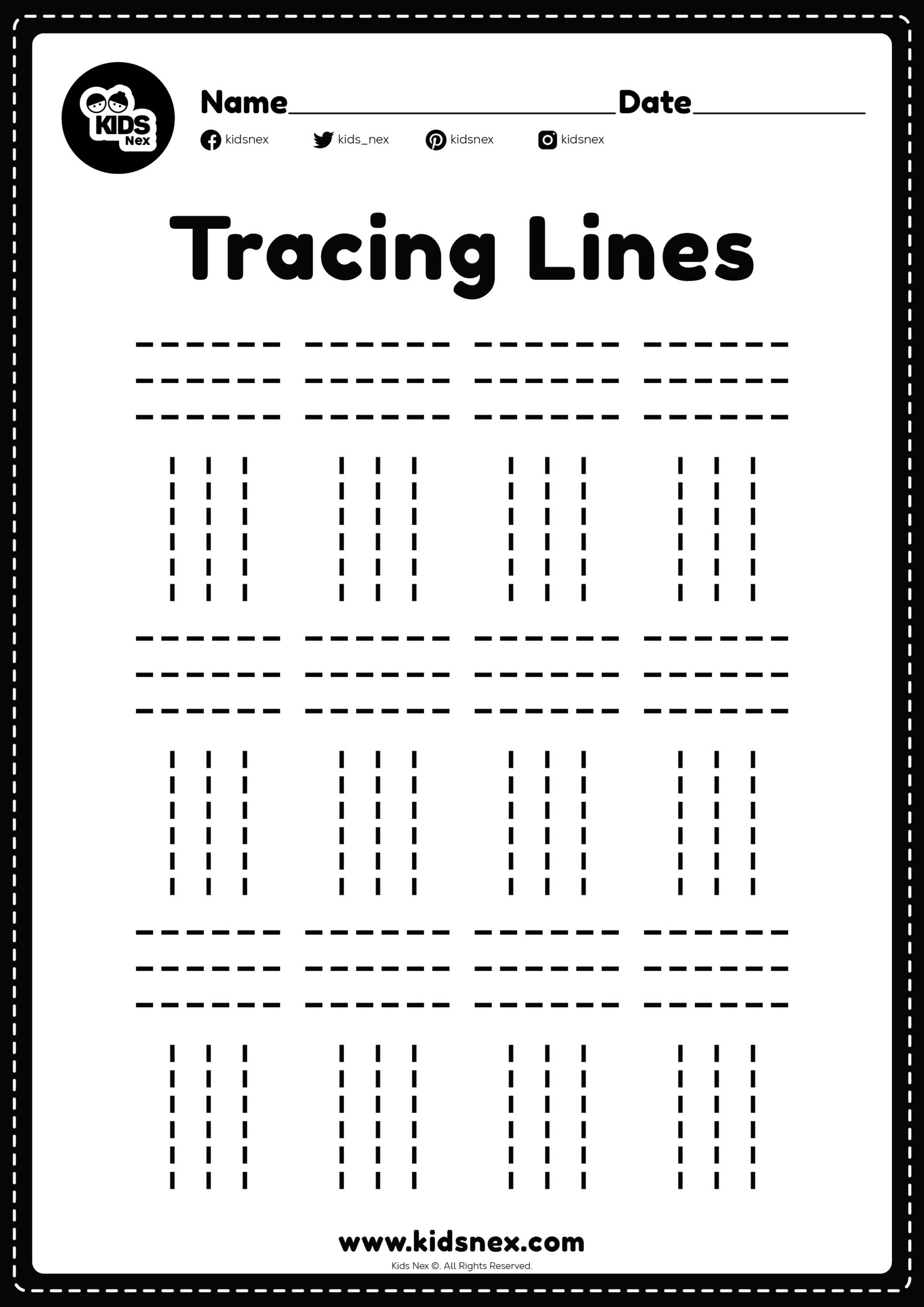 Free Printable Preschool Tracing Lines