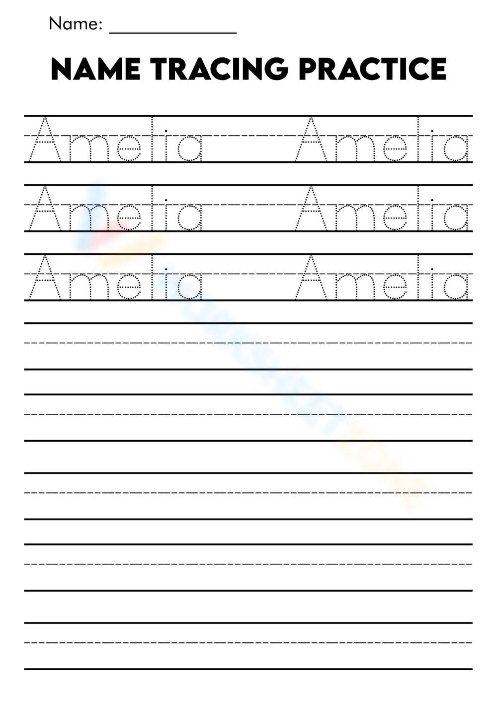 Free Printable Name Tracing Worksheets