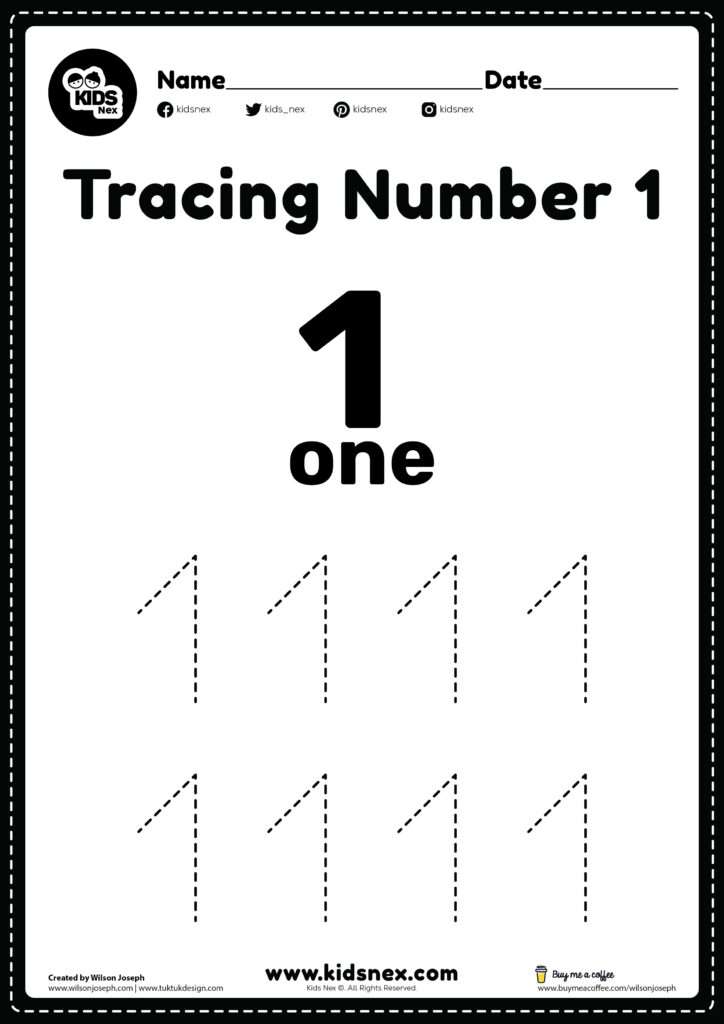 Free Printable Preschool Worksheets Tracing Numbers