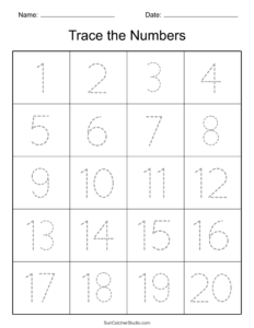 Number Tracing Worksheets Free Printable Pdf