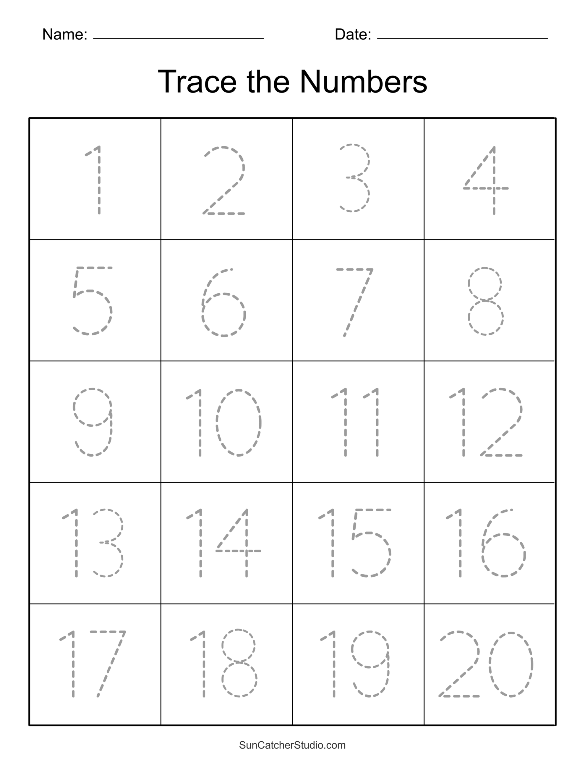 Tracing Numbers Free Printable Practice PDF Worksheets Free Tracing Numbers Free Printable Practice PDF Worksheets Free