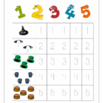 Math Tracing Worksheets For Kindergarten