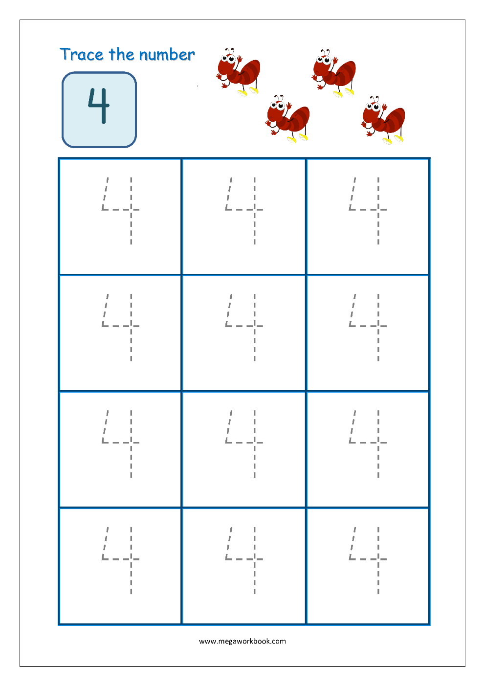 Tracing Numbers Number Tracing Worksheets Tracing Numbers 1 To 