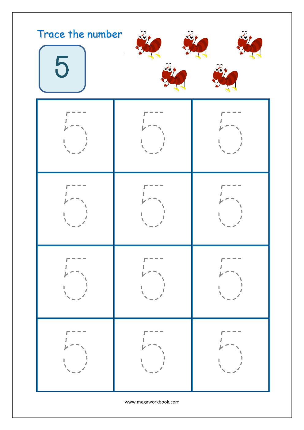 Tracing Numbers Number Tracing Worksheets Tracing Numbers 1 To 