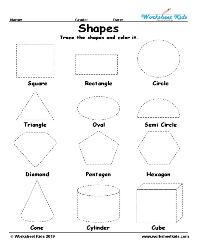 Shape Printable Preschool Tracing Shape Printable Preschool Tracing