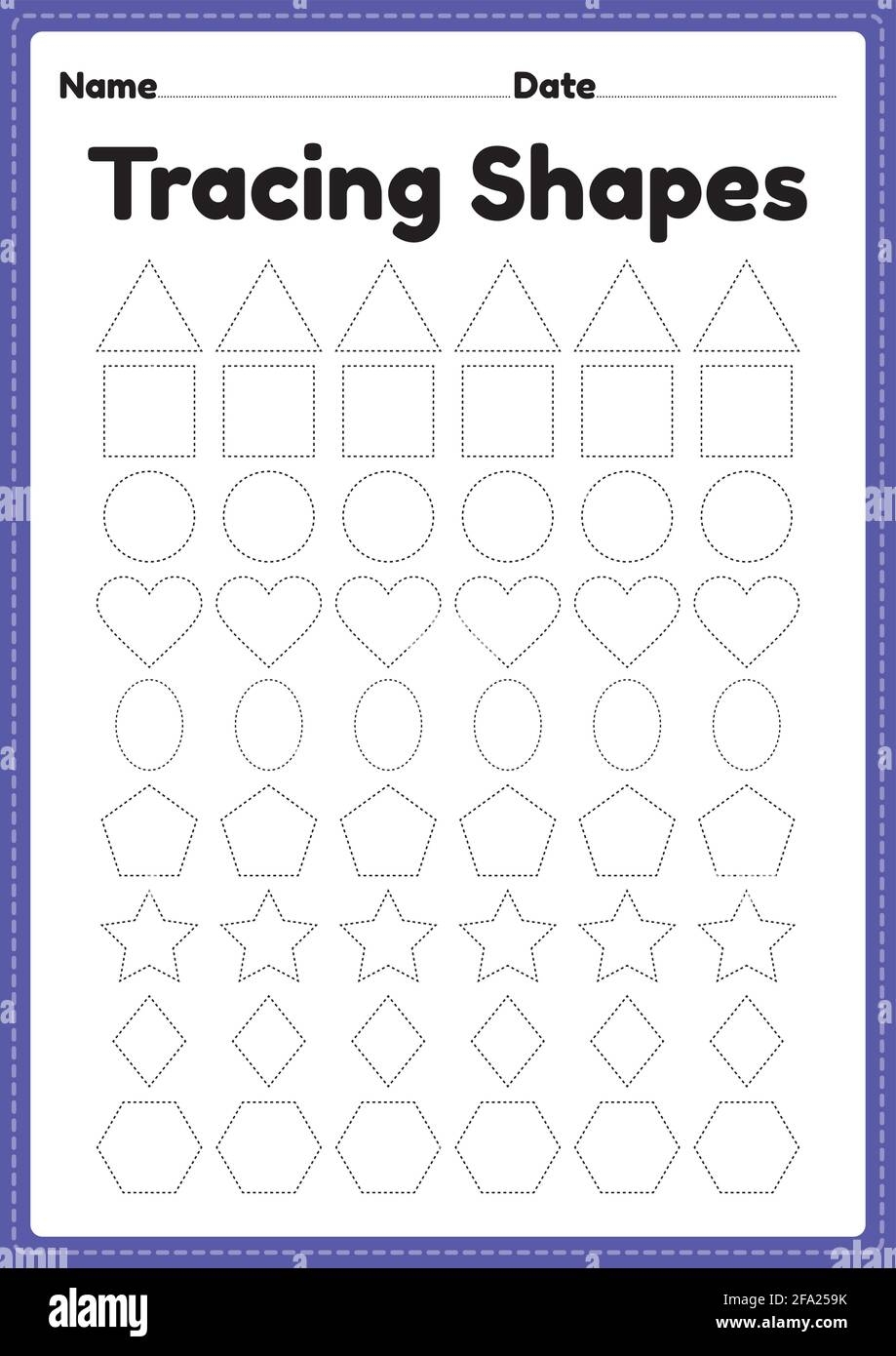Tracing Shapes For Preschoolers Printable