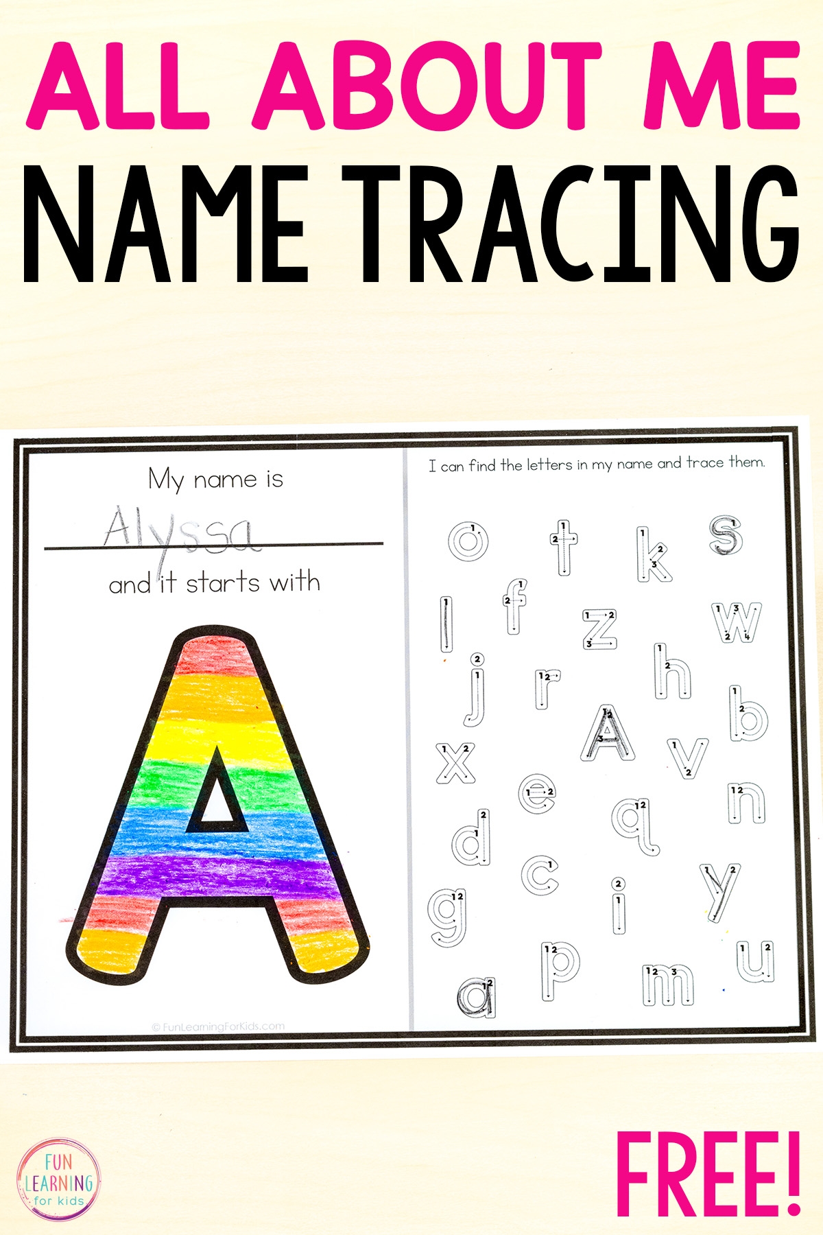 Name Tracing Printables Preschool