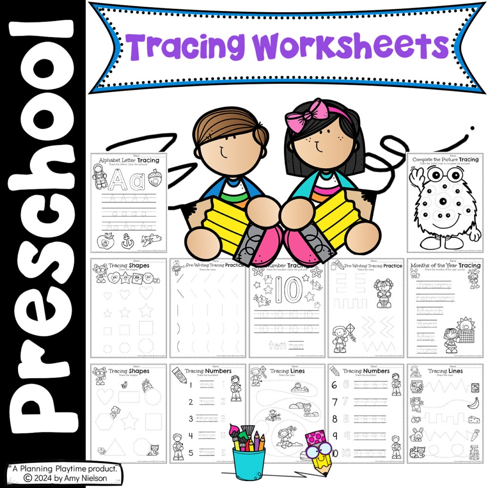 Tracing Worksheets Preschool Planning Playtime Tracing Worksheets Preschool Planning Playtime