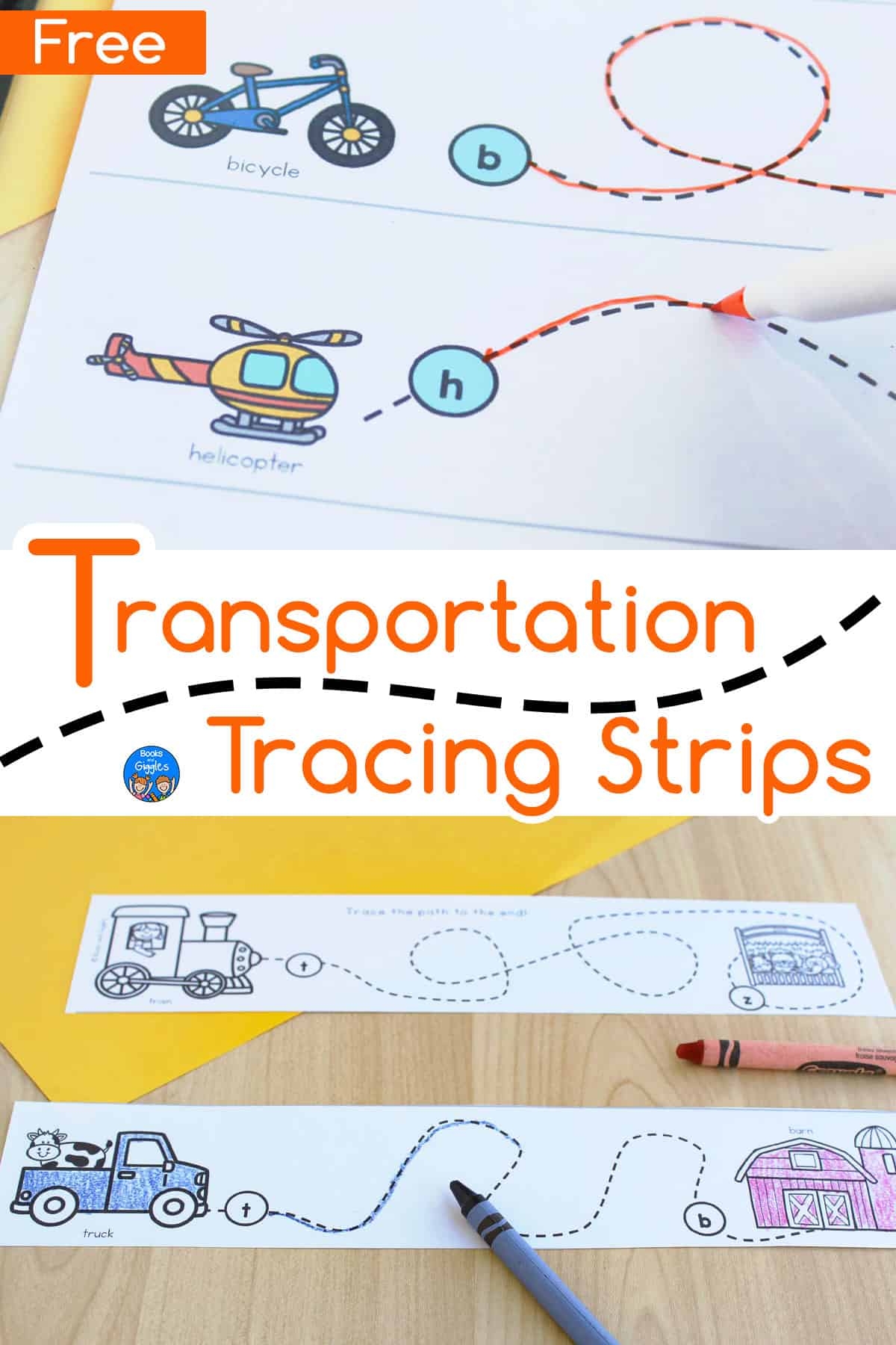 Transportation Line Tracing Worksheets Free Printable 