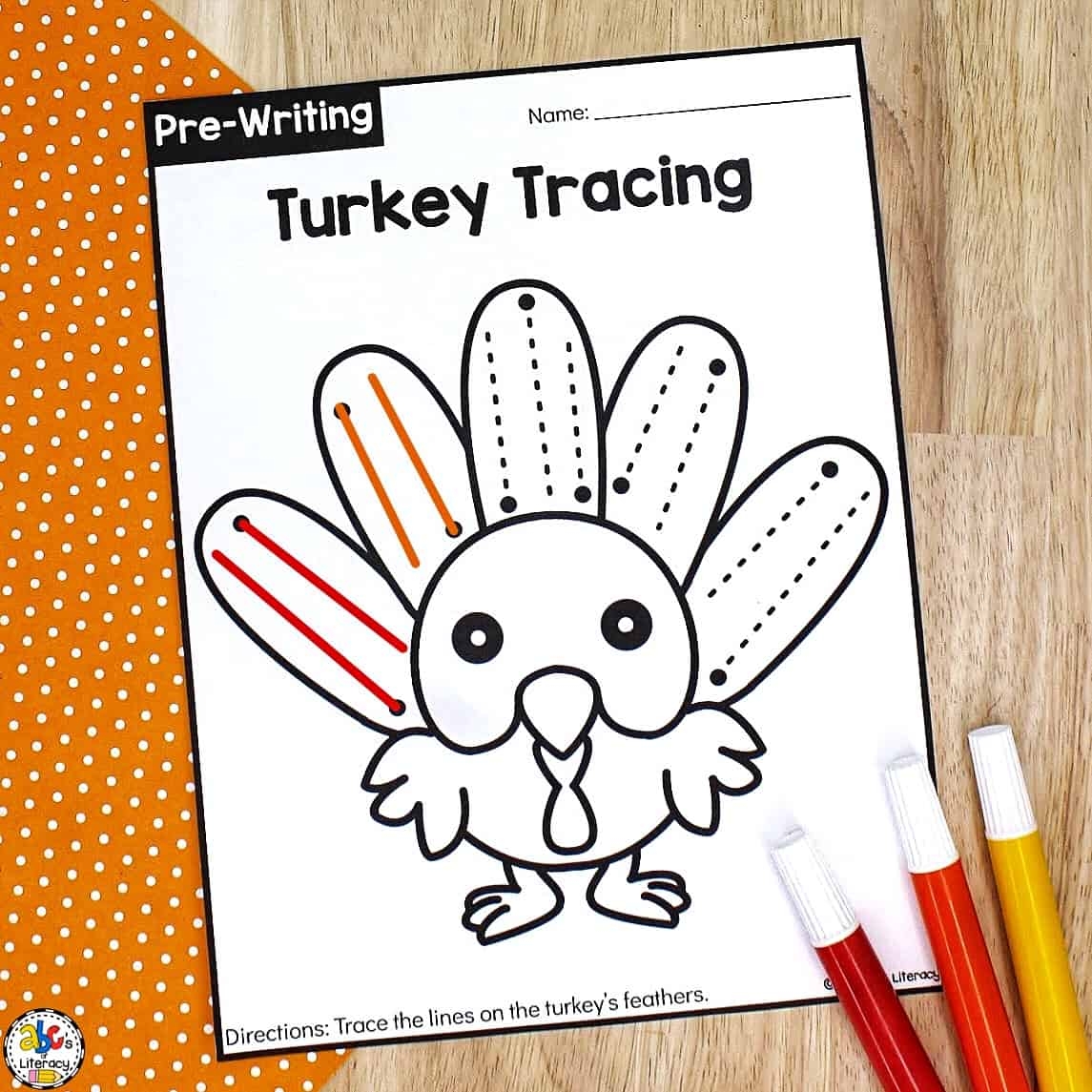 Turkey Tracing Worksheets