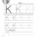 Uppercase Letter K Tracing Worksheet Doozy Moo