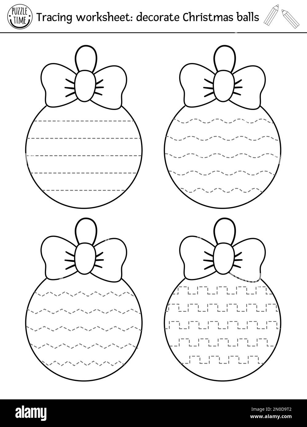 Free Printable Christmas Tracing Worksheets