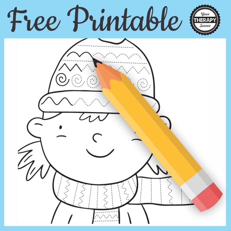 Winter Tracing Worksheets Free Printable Your Therapy Source