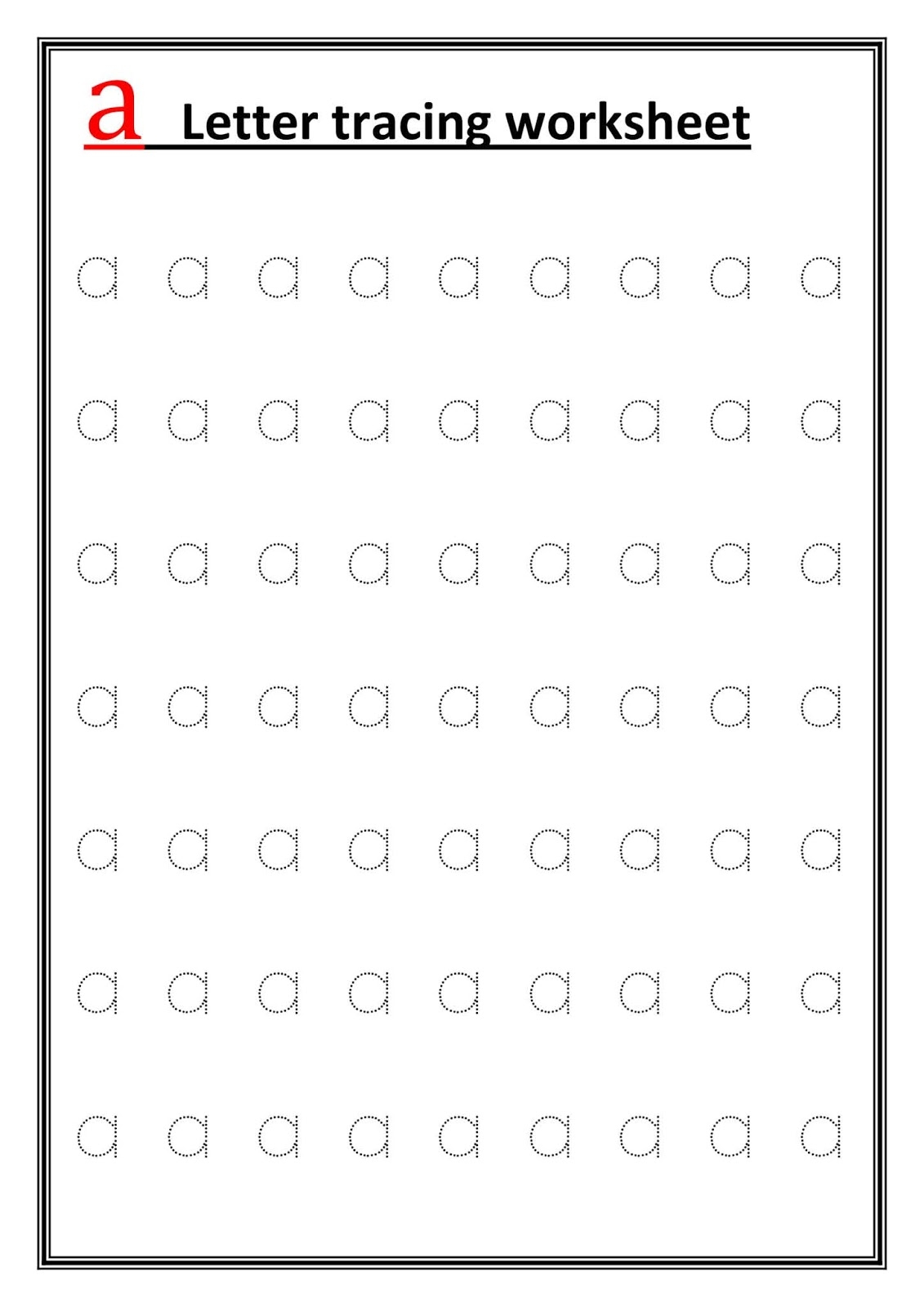 Free Printable Abc Tracing Worksheet